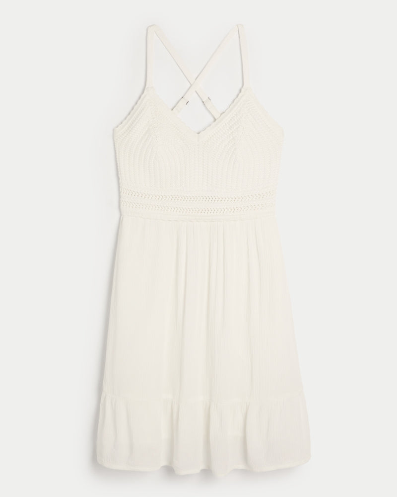 Crochet Blend Mini Dress